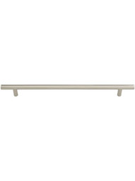 Mid-Century Brass Bar Pull - 10 inch Center to Center in Polished Nickel.